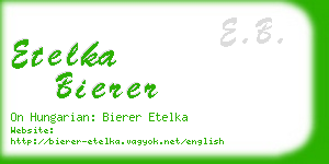etelka bierer business card
